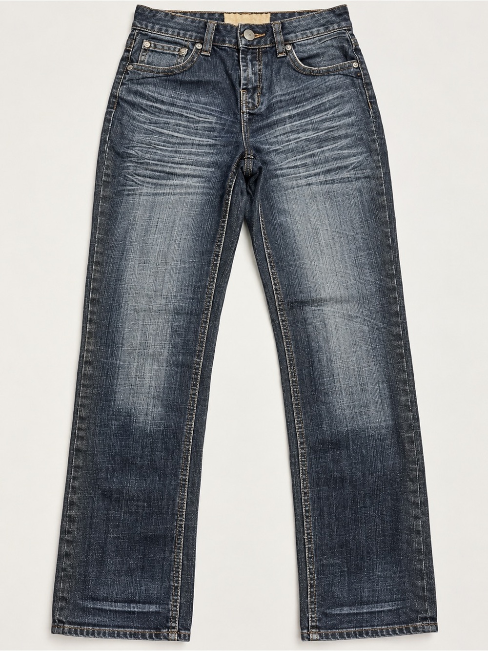 Men's Straight-Leg Jeans in Faded Blue Wash
